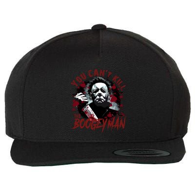 Michael You Cant Kill Boogeyman Michael Horror Night Halloween Wool Snapback Cap