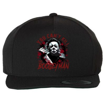 Michael You Cant Kill Boogeyman Michael Horror Night Halloween Wool Snapback Cap