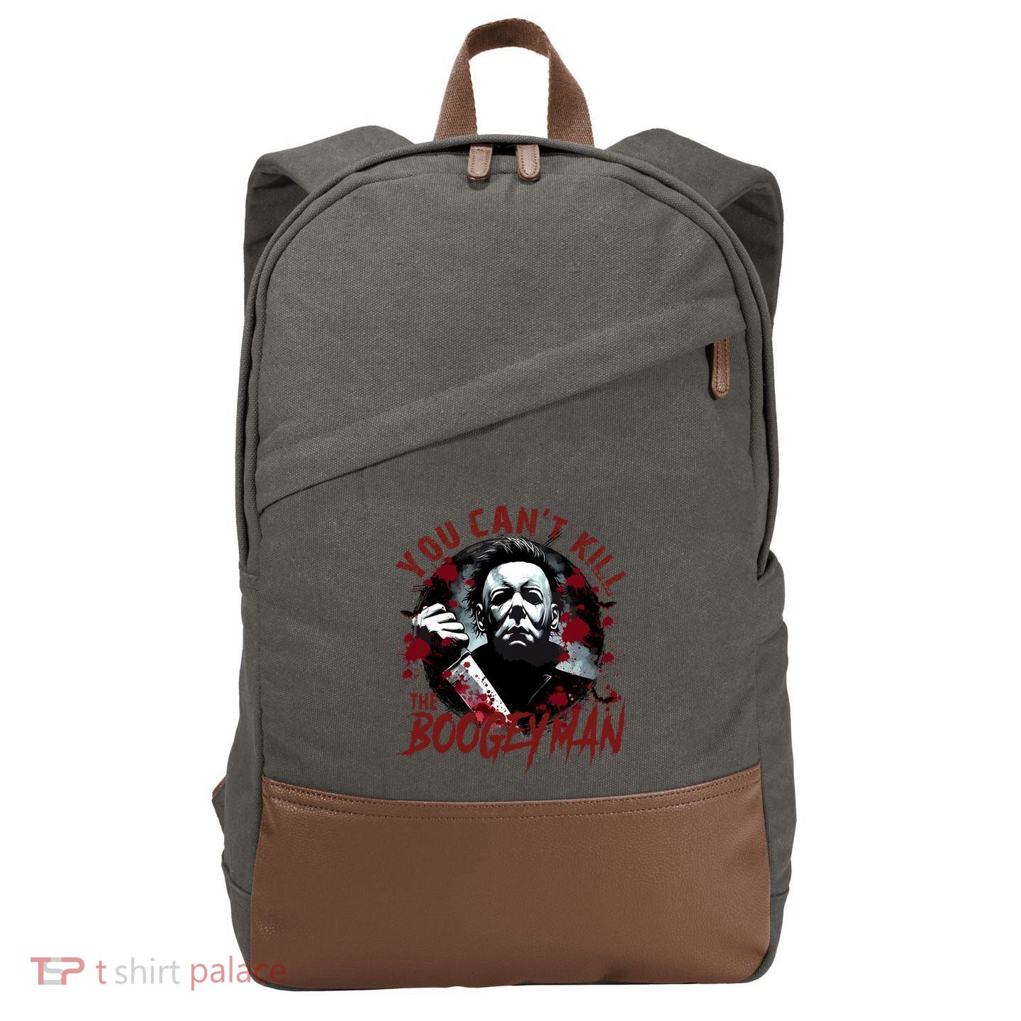 Michael You Cant Kill Boogeyman Michael Horror Night Halloween Cotton Canvas Backpack