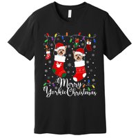 Merry Yorkie Christmas Yorkshire Terrier Xmas Party Long Sleeve Premium T-Shirt