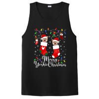 Merry Yorkie Christmas Yorkshire Terrier Xmas Party Long Sleeve PosiCharge Competitor Tank