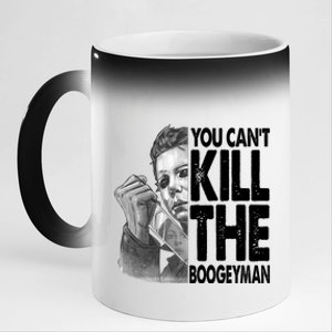 Myers You CanT Kill The Boogeyman Halloween Horror Movie 11oz Black Color Changing Mug