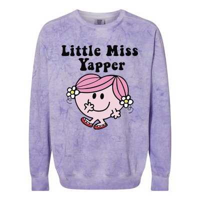 Miss Yapper Cute Colorblast Crewneck Sweatshirt