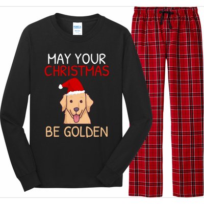 May Your Christmas Be Golden Retriever Gift Long Sleeve Pajama Set