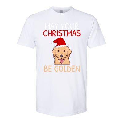 May Your Christmas Be Golden Retriever Gift Softstyle® CVC T-Shirt