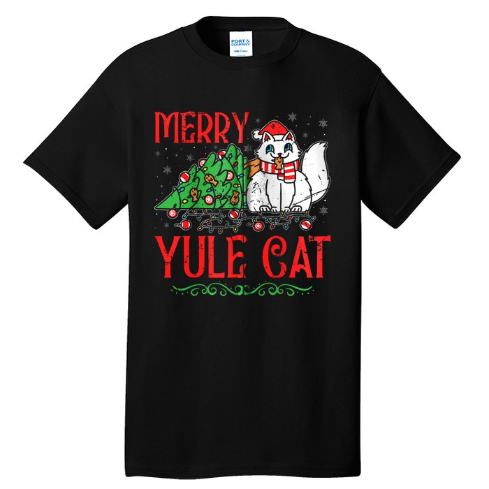 Merry Yule Cat Icelandic Christmas JóLaköTturinn Iceland Zip Hoodie Tall T-Shirt