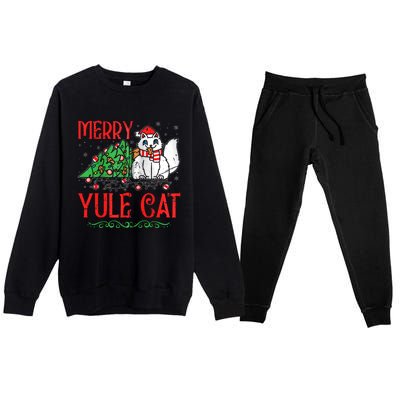 Merry Yule Cat Icelandic Christmas JóLaköTturinn Iceland Zip Hoodie Premium Crewneck Sweatsuit Set