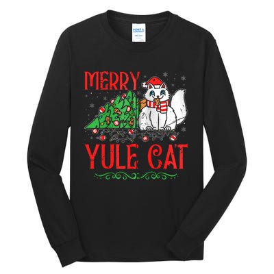 Merry Yule Cat Icelandic Christmas JóLaköTturinn Iceland Zip Hoodie Tall Long Sleeve T-Shirt