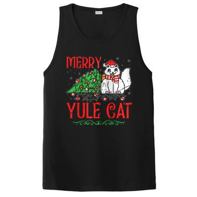 Merry Yule Cat Icelandic Christmas JóLaköTturinn Iceland Zip Hoodie PosiCharge Competitor Tank