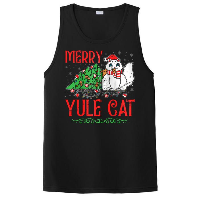 Merry Yule Cat Icelandic Christmas JóLaköTturinn Iceland Zip Hoodie PosiCharge Competitor Tank