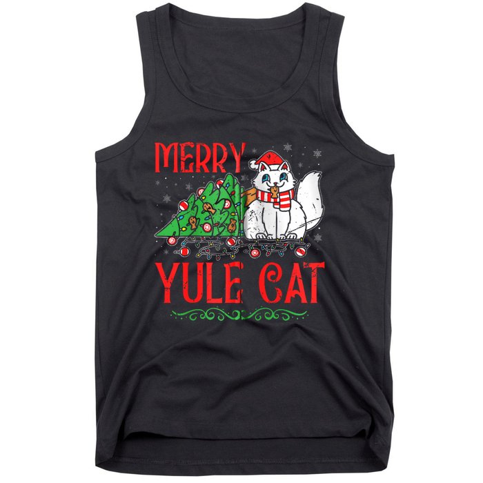 Merry Yule Cat Icelandic Christmas JóLaköTturinn Iceland Zip Hoodie Tank Top