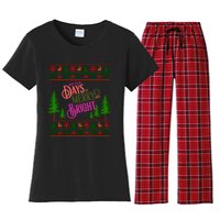 May Your Days Be Merry And Bright Happy Merry Christmas Women's Flannel Pajama Set