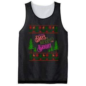 May Your Days Be Merry And Bright Happy Merry Christmas Mesh Reversible Basketball Jersey Tank