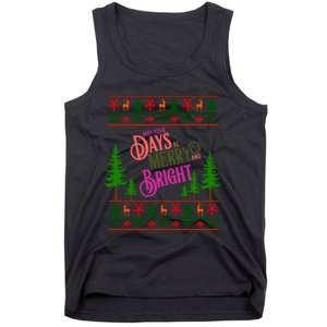 May Your Days Be Merry And Bright Happy Merry Christmas Tank Top