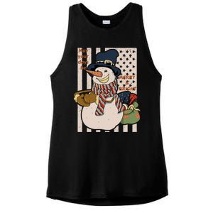 May Your Days Be Merry And Bright Happy Snowman Christmas Hoodie Ladies PosiCharge Tri-Blend Wicking Tank