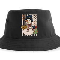 May Your Days Be Merry And Bright Happy Snowman Christmas Hoodie Sustainable Bucket Hat