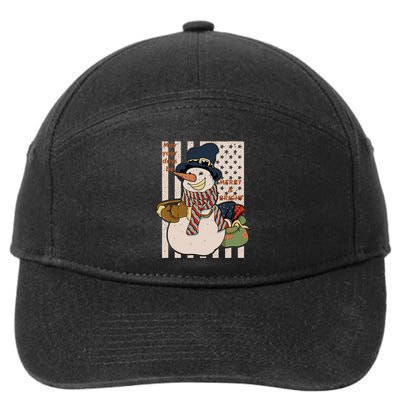 May Your Days Be Merry And Bright Happy Snowman Christmas Hoodie 7-Panel Snapback Hat