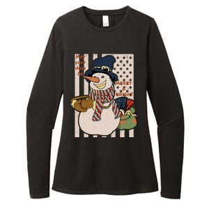 May Your Days Be Merry And Bright Happy Snowman Christmas Hoodie Womens CVC Long Sleeve Shirt