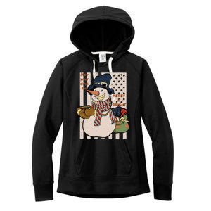 May Your Days Be Merry And Bright Happy Snowman Christmas Hoodie Women's Fleece Hoodie