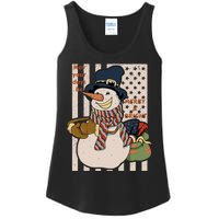 May Your Days Be Merry And Bright Happy Snowman Christmas Hoodie Ladies Essential Tank