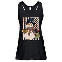 May Your Days Be Merry And Bright Happy Snowman Christmas Hoodie Ladies Essential Flowy Tank