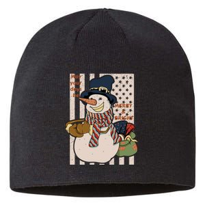 May Your Days Be Merry And Bright Happy Snowman Christmas Hoodie Sustainable Beanie