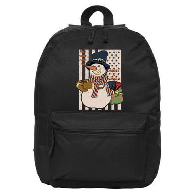 May Your Days Be Merry And Bright Happy Snowman Christmas Hoodie 16 in Basic Backpack