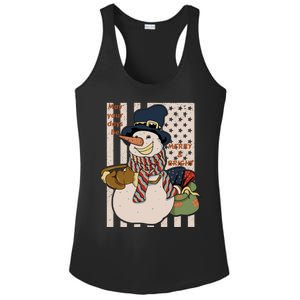 May Your Days Be Merry And Bright Happy Snowman Christmas Hoodie Ladies PosiCharge Competitor Racerback Tank