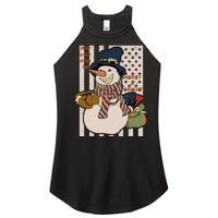 May Your Days Be Merry And Bright Happy Snowman Christmas Hoodie Women's Perfect Tri Rocker Tank