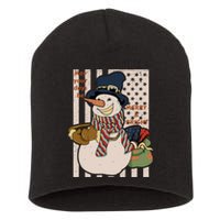 May Your Days Be Merry And Bright Happy Snowman Christmas Hoodie Short Acrylic Beanie