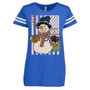 May Your Days Be Merry And Bright Happy Snowman Christmas Hoodie Enza Ladies Jersey Football T-Shirt