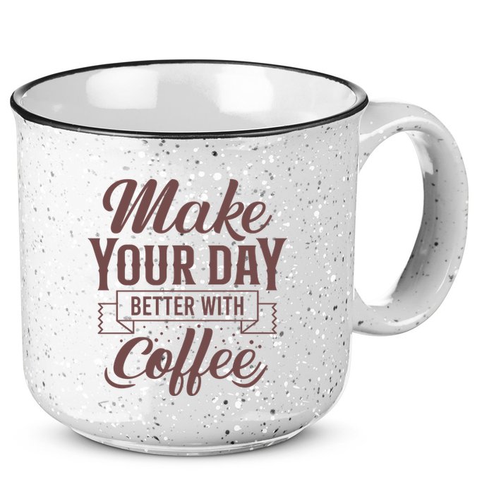 Make Your Day Better With Coffee 15oz Campfire Ceramic Mug