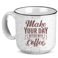 Make Your Day Better With Coffee 15oz Campfire Ceramic Mug