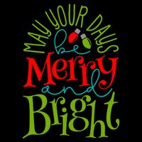 May Your Days Be Merry And Bright Drawstring Bag