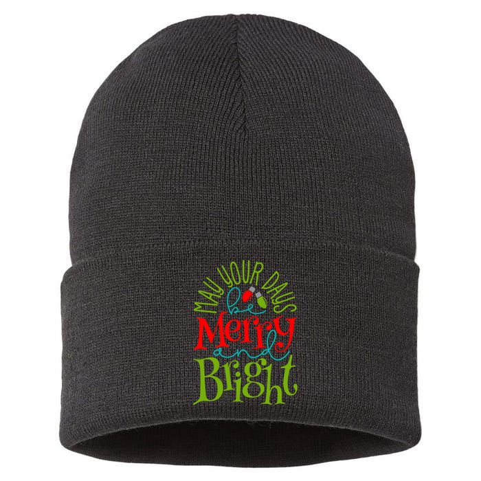 May Your Days Be Merry And Bright Sustainable Knit Beanie