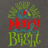 May Your Days Be Merry And Bright Cotton Canvas Backpack