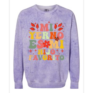 Mi Yerno Es Mi Hijo Favorito My Son In Law Is My Favorite Gift Colorblast Crewneck Sweatshirt