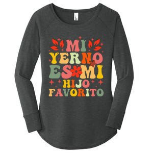 Mi Yerno Es Mi Hijo Favorito My Son In Law Is My Favorite Gift Women's Perfect Tri Tunic Long Sleeve Shirt