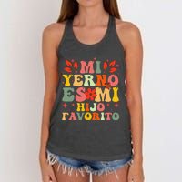 Mi Yerno Es Mi Hijo Favorito My Son In Law Is My Favorite Women's Knotted Racerback Tank