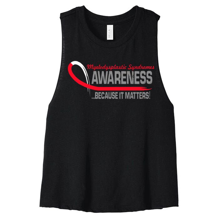 Myelodysplastic Syndromes Because It Matters Women's Racerback Cropped Tank