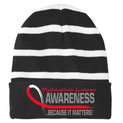 Myelodysplastic Syndromes Because It Matters Striped Beanie with Solid Band