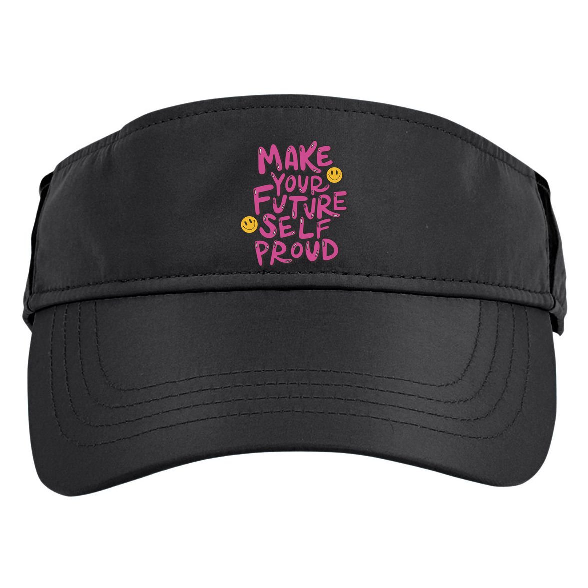 Make Your Future Self Proud Smiley Adult Drive Performance Visor