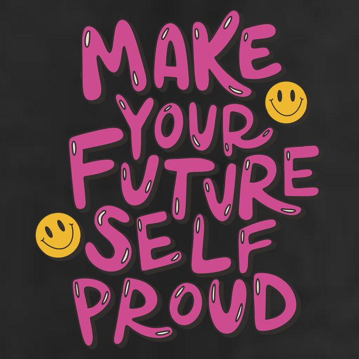 Make Your Future Self Proud Smiley Adult Drive Performance Visor