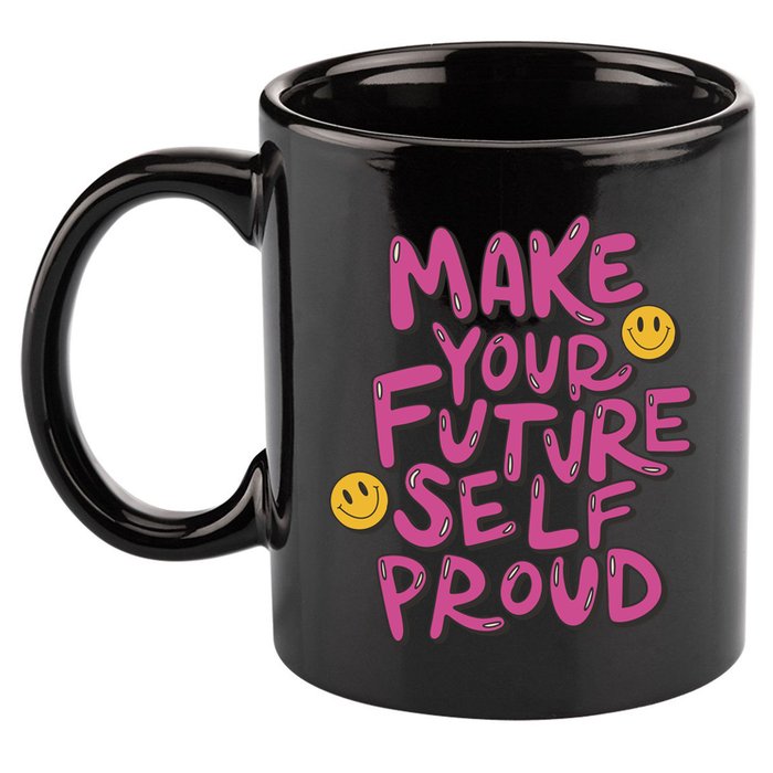Make Your Future Self Proud Smiley 11oz C Handle Ceramic Mug