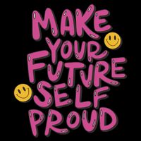 Make Your Future Self Proud Smiley Wool Snapback Cap