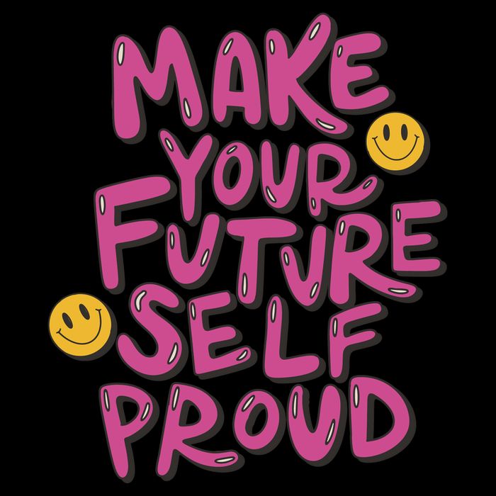 Make Your Future Self Proud Smiley Wool Snapback Cap