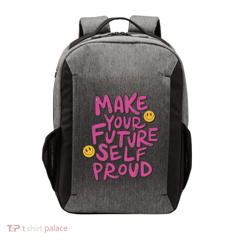 Make Your Future Self Proud Smiley Vector Backpack