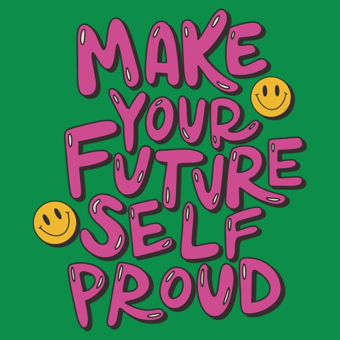 Make Your Future Self Proud Smiley Baby Bodysuit