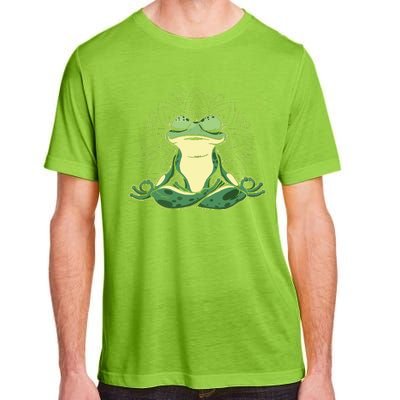 Meditating Yoga Frog Adult ChromaSoft Performance T-Shirt