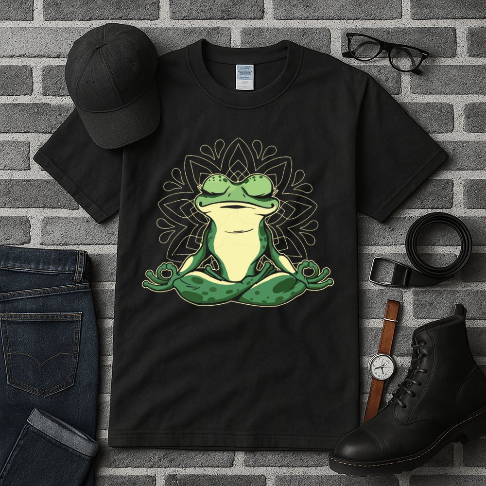 Meditating Yoga Frog Tall T-Shirt